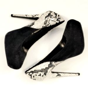 Snake Pattern High Heels